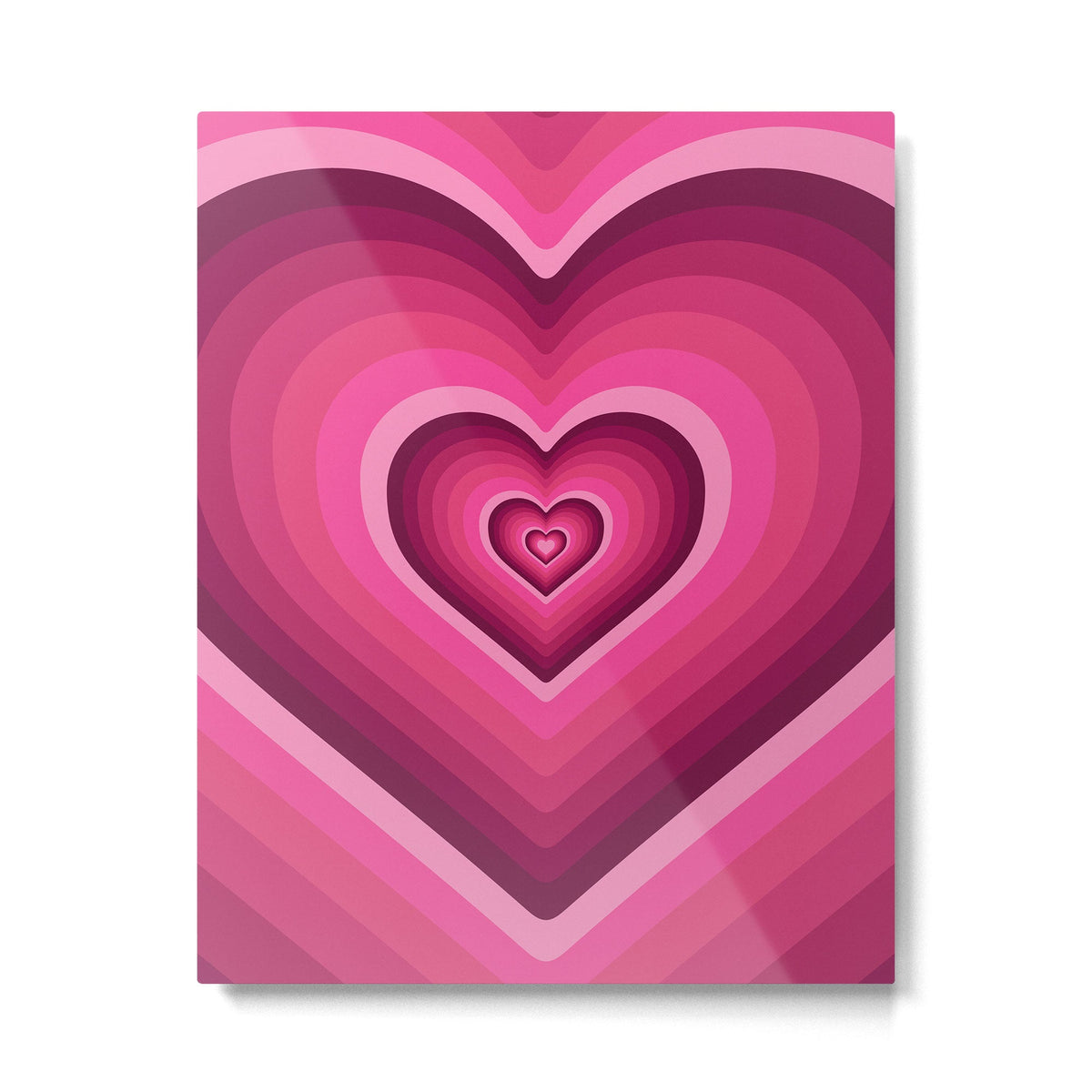 70's Heart Metal Print