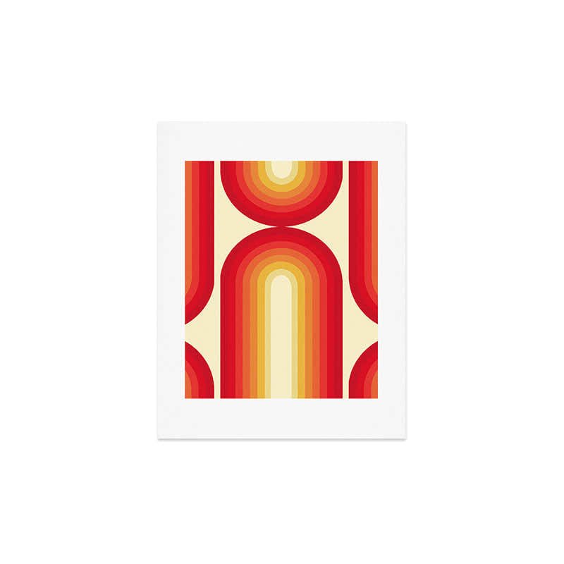 70s Retro Sun Art Print