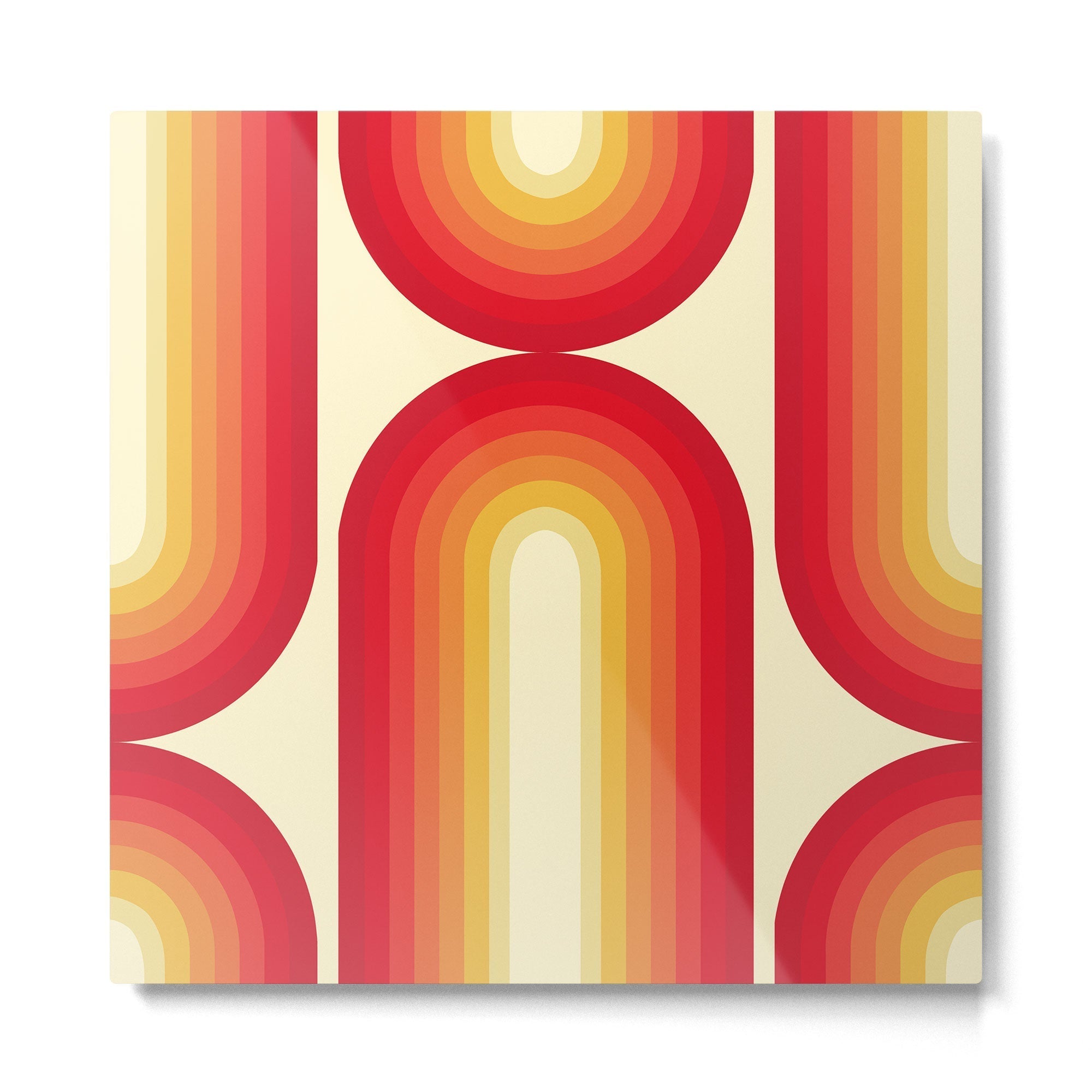 70s Retro Sun Metal Print