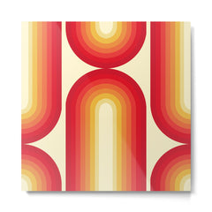 70s Retro Sun Metal Print