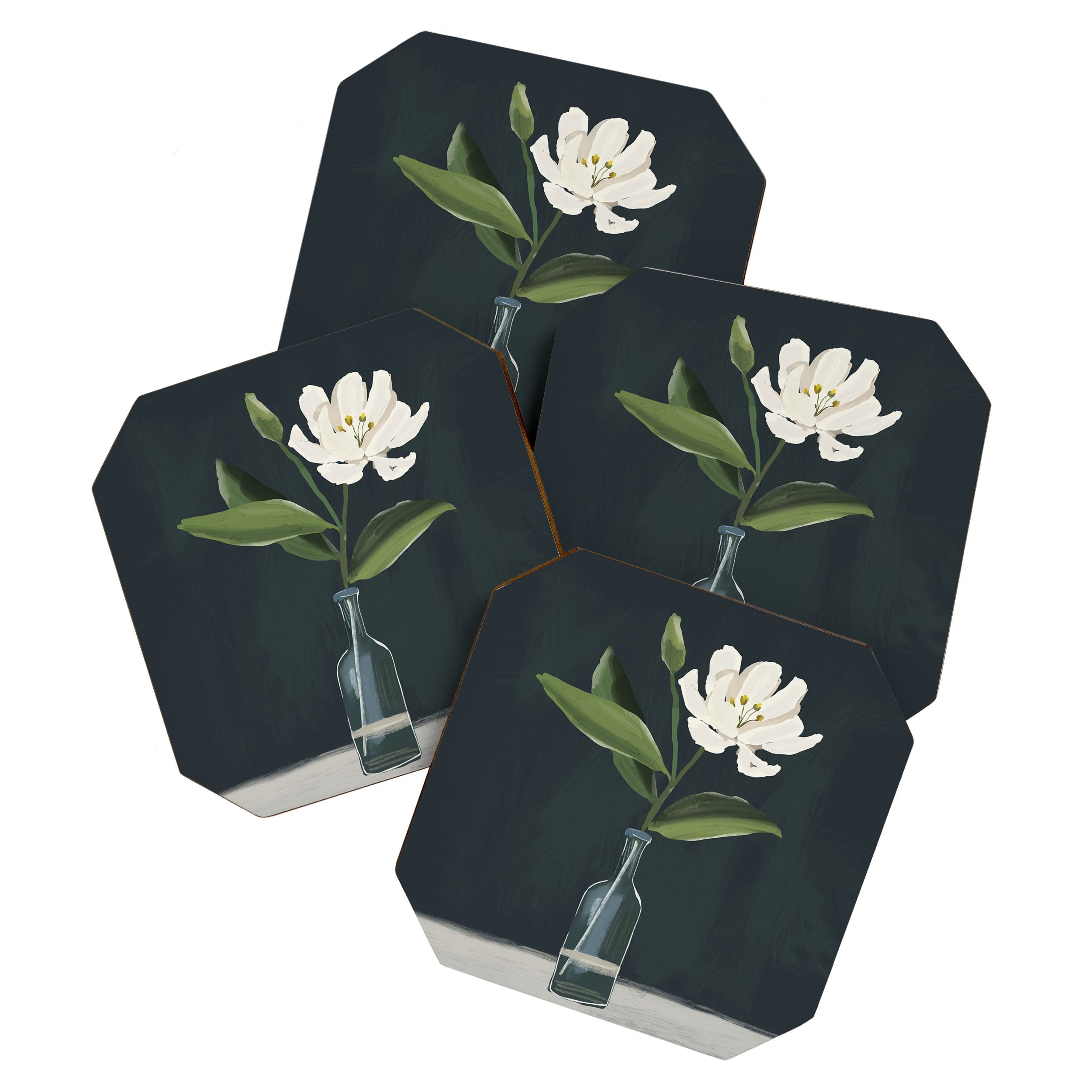 A flower in a vase Coaster