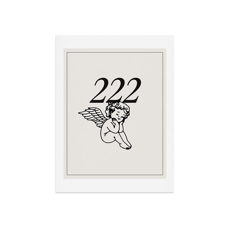 222 Angel Number Poster Art Print