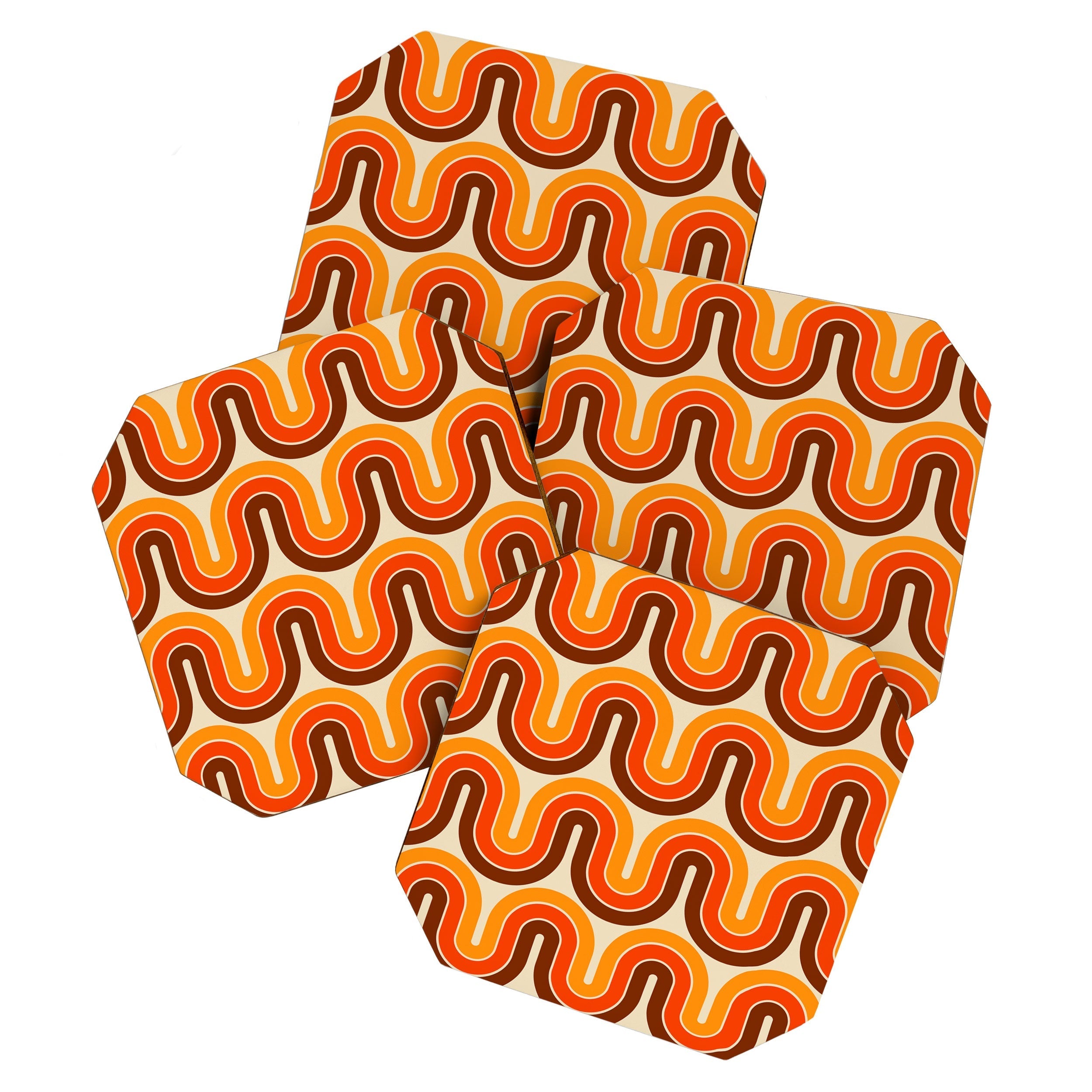 70s Retro Vintage Style 821 Autumn Coaster