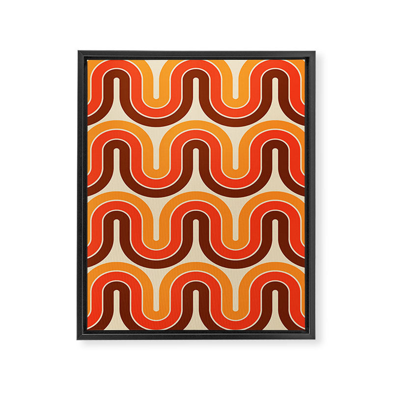 70s Retro Vintage Style 821 Autumn Framed Canvas Print