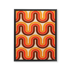 70s Retro Vintage Style 821 Autumn Framed Canvas Print