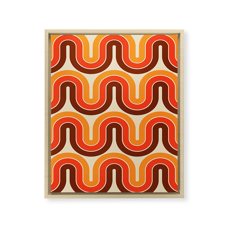 70s Retro Vintage Style 821 Autumn Framed Canvas Print
