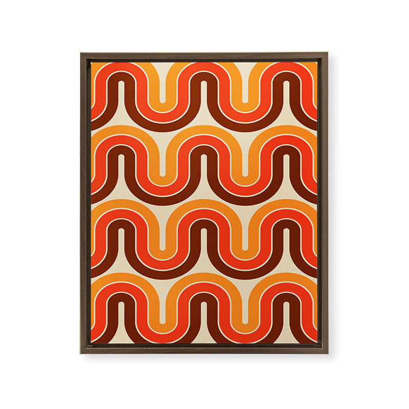 70s Retro Vintage Style 821 Autumn Framed Canvas Print
