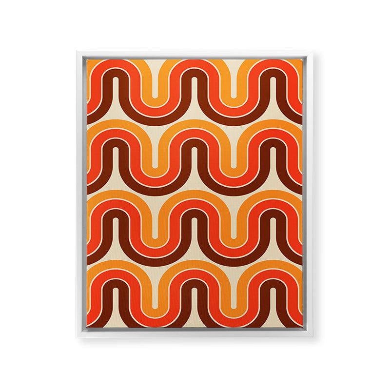 70s Retro Vintage Style 821 Autumn Framed Canvas Print