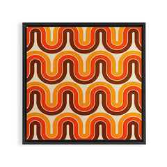 70s Retro Vintage Style 821 Autumn Framed Canvas Print