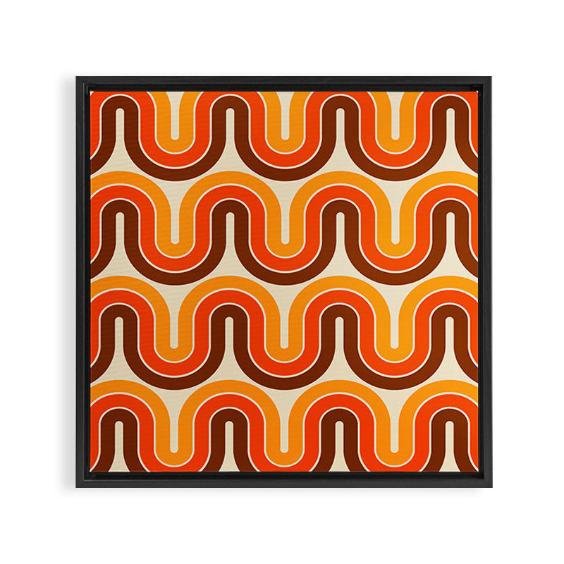 70s Retro Vintage Style 821 Autumn Framed Canvas Print