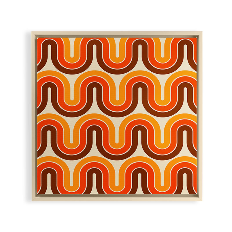70s Retro Vintage Style 821 Autumn Framed Canvas Print