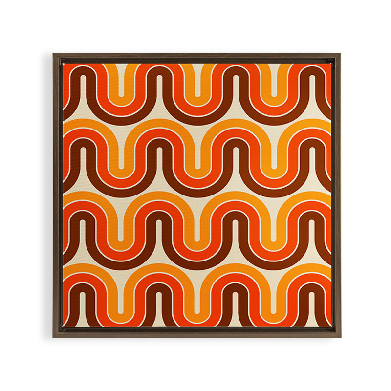 70s Retro Vintage Style 821 Autumn Framed Canvas Print
