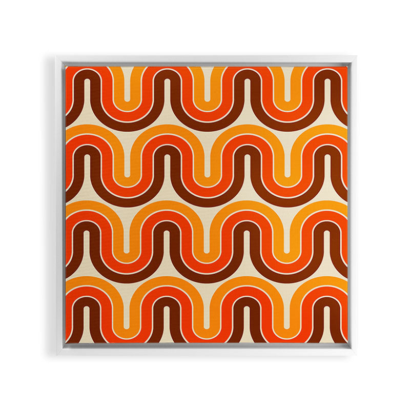 70s Retro Vintage Style 821 Autumn Framed Canvas Print