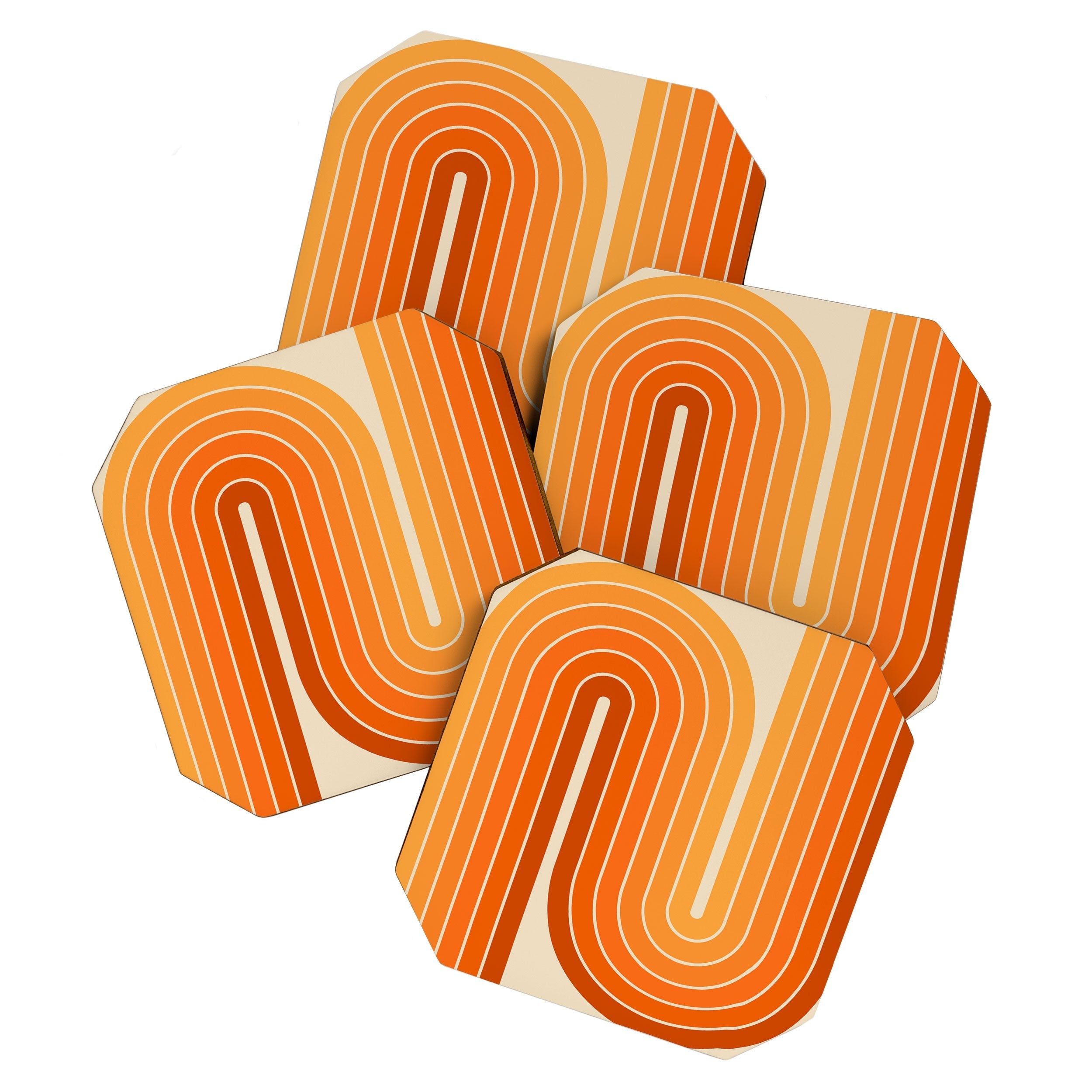 70s Retro Vintage Style Minimal Design 553 Coaster