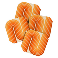70s Retro Vintage Style Minimal Design 553 Coaster