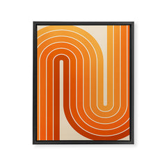 70s Retro Vintage Style Minimal Design 553 Framed Canvas Print