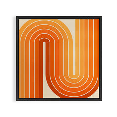 70s Retro Vintage Style Minimal Design 553 Framed Canvas Print