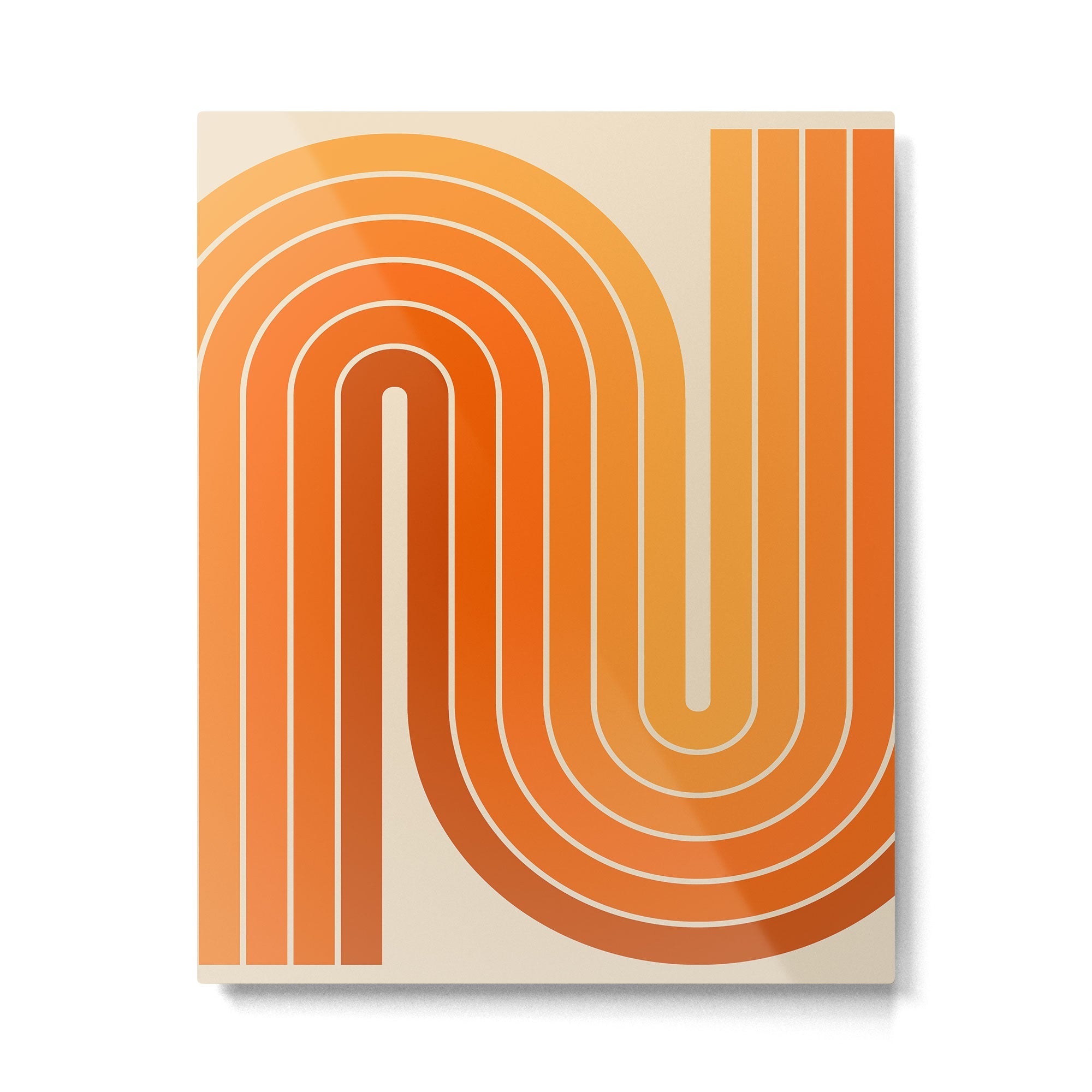 70s Retro Vintage Style Minimal Design 553 Metal Print