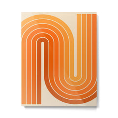 70s Retro Vintage Style Minimal Design 553 Metal Print