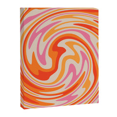 70s Retro Swirl Color Abstract Canvas Print