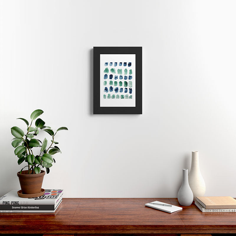 17  Minimalist Art 220419 Abstract Expressionism Watercolor Painting Valourine Design  Framed Art Print