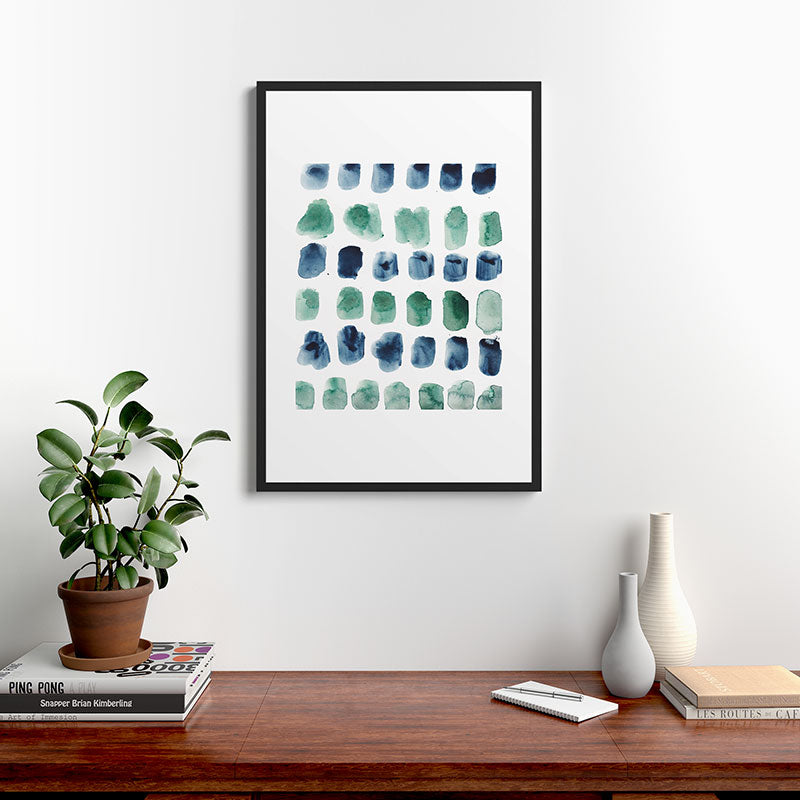 17  Minimalist Art 220419 Abstract Expressionism Watercolor Painting Valourine Design  Framed Art Print