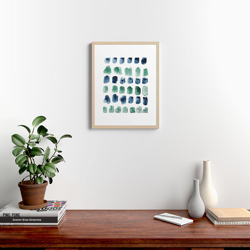 17  Minimalist Art 220419 Abstract Expressionism Watercolor Painting Valourine Design  Framed Art Print