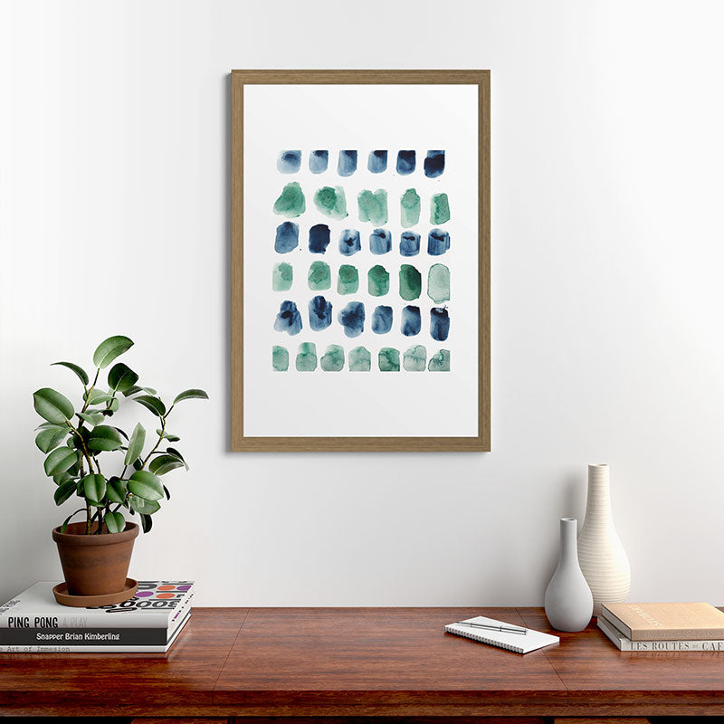 17  Minimalist Art 220419 Abstract Expressionism Watercolor Painting Valourine Design  Framed Art Print