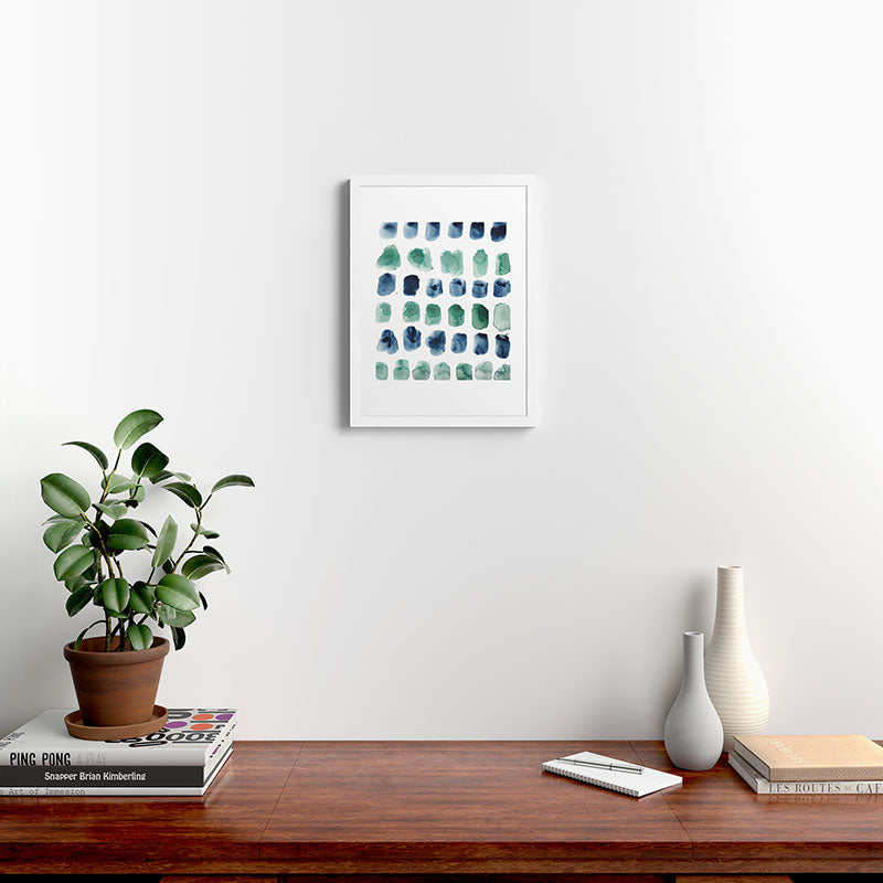 17  Minimalist Art 220419 Abstract Expressionism Watercolor Painting Valourine Design  Framed Art Print