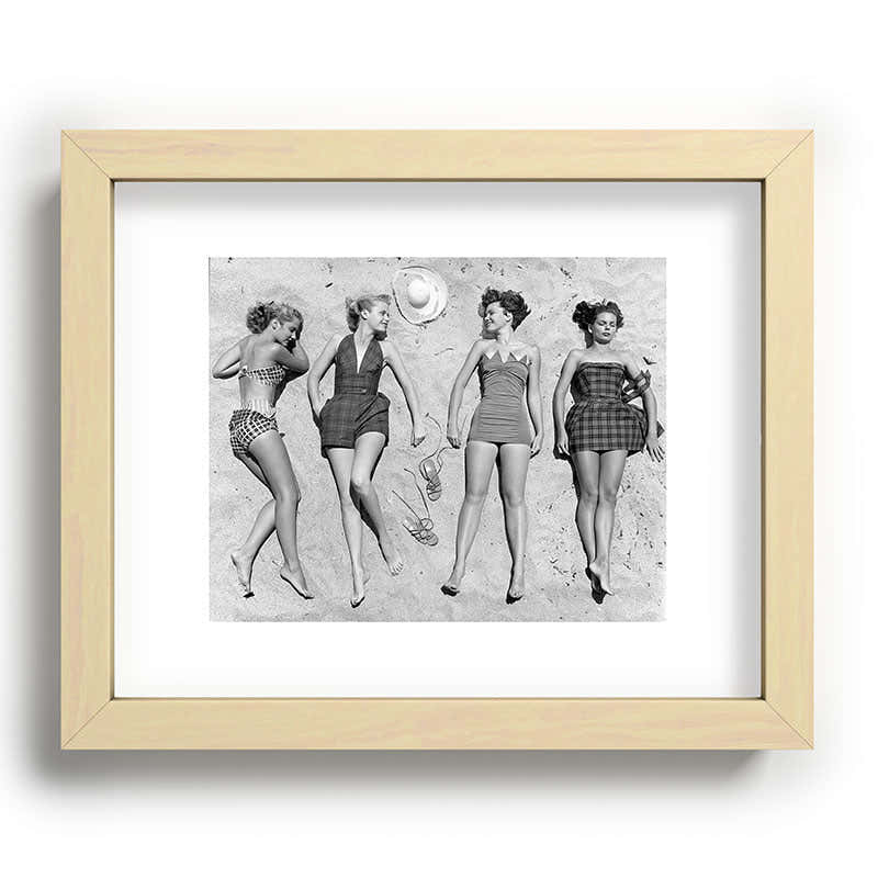 4 Girls Sunbathing Framed Art Print