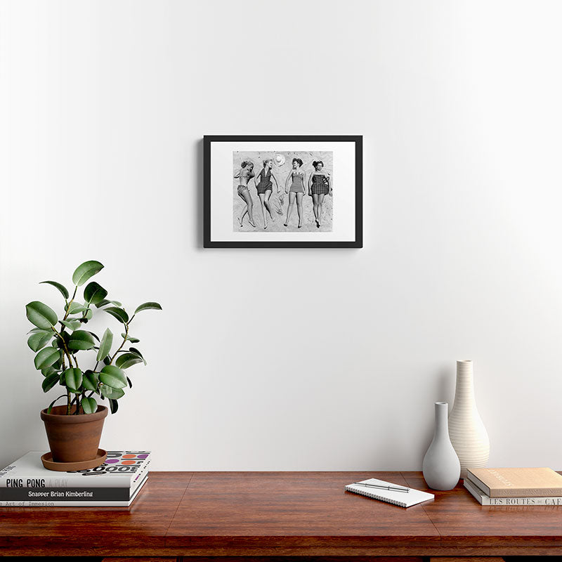 4 Girls Sunbathing Framed Art Print