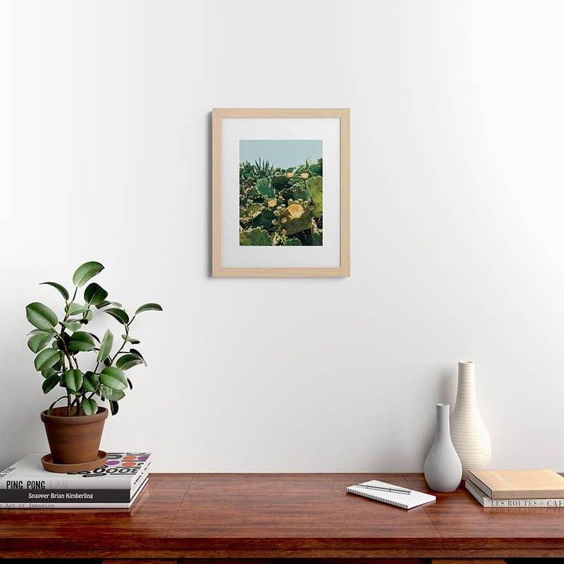 A Field of Prickly Pear Cactus Framed Art Print
