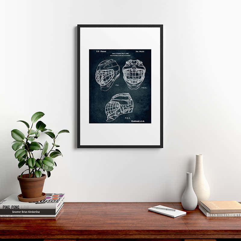 1995 - Goaldtender's mask for ice hockey Framed Art Print